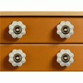thumbnail image 1 of HomeRoots 635782 Gray Ceramic Floral Shape Drawer Pull Knobs - Set of 6, 1 of 1