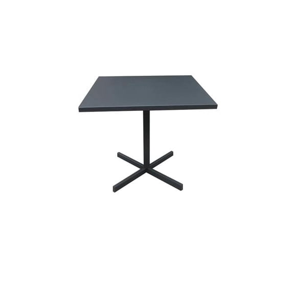 HomeRoots 372206 Gray Steel Dining Table - 32 x 32 x 29 in.