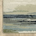 thumbnail image 1 of 6' X 9' Blue Green Grey Light Blue And Beige Abstract Power Loom Stain Resistant Area Rug, 1 of 4