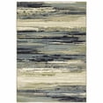 thumbnail image 1 of 10' X 13' Blue Green Grey Light Blue And Beige Abstract Power Loom Stain Resistant Area Rug, 1 of 10