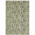 thumbnail image 1 of 6' X 9' Green Blue Ivory Beige And Light Blue Abstract Power Loom Stain Resistant Area Rug, 1 of 10