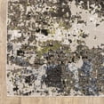 thumbnail image 1 of 10' X 13' Grey Green Gold Blue And Beige Abstract Power Loom Stain Resistant Area Rug, 1 of 5