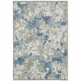 thumbnail image 1 of 6' X 9' Grey Blue Ivory Navy Beige And Brown Abstract Power Loom Stain Resistant Area Rug, 1 of 10