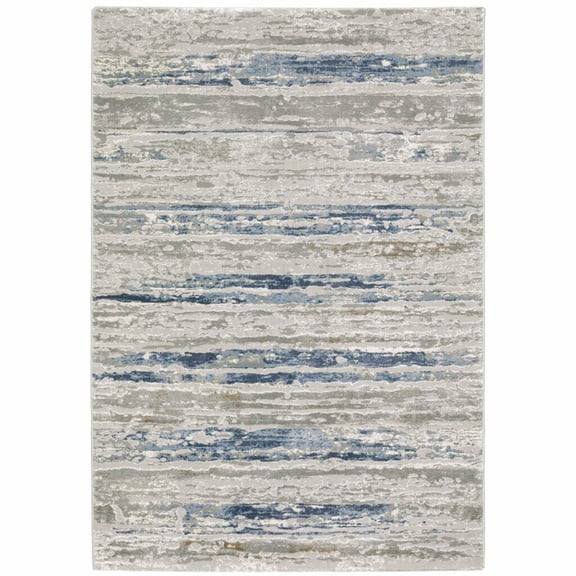 HomeRoots 508778 2 x 8 ft. Abstract Power Loom Machine Made Stain Resistant Runner Rug Multi Color