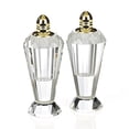 thumbnail image 1 of HomeRoots 376101 Handcrafted Optical Crystal & Gold Salt & Pepper Shakers, Pair, 1 of 5