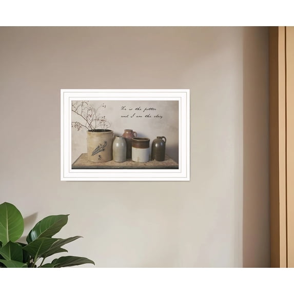 He Is The Potter 1 White Framed Print Wall Art
