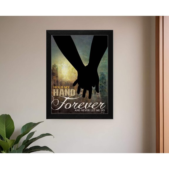 Hold My Hand Forever 1 Black Framed Print Wall Art