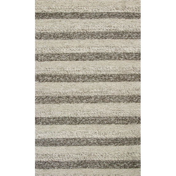 3'3" x 5'3" Wool Grey/White Area Rug