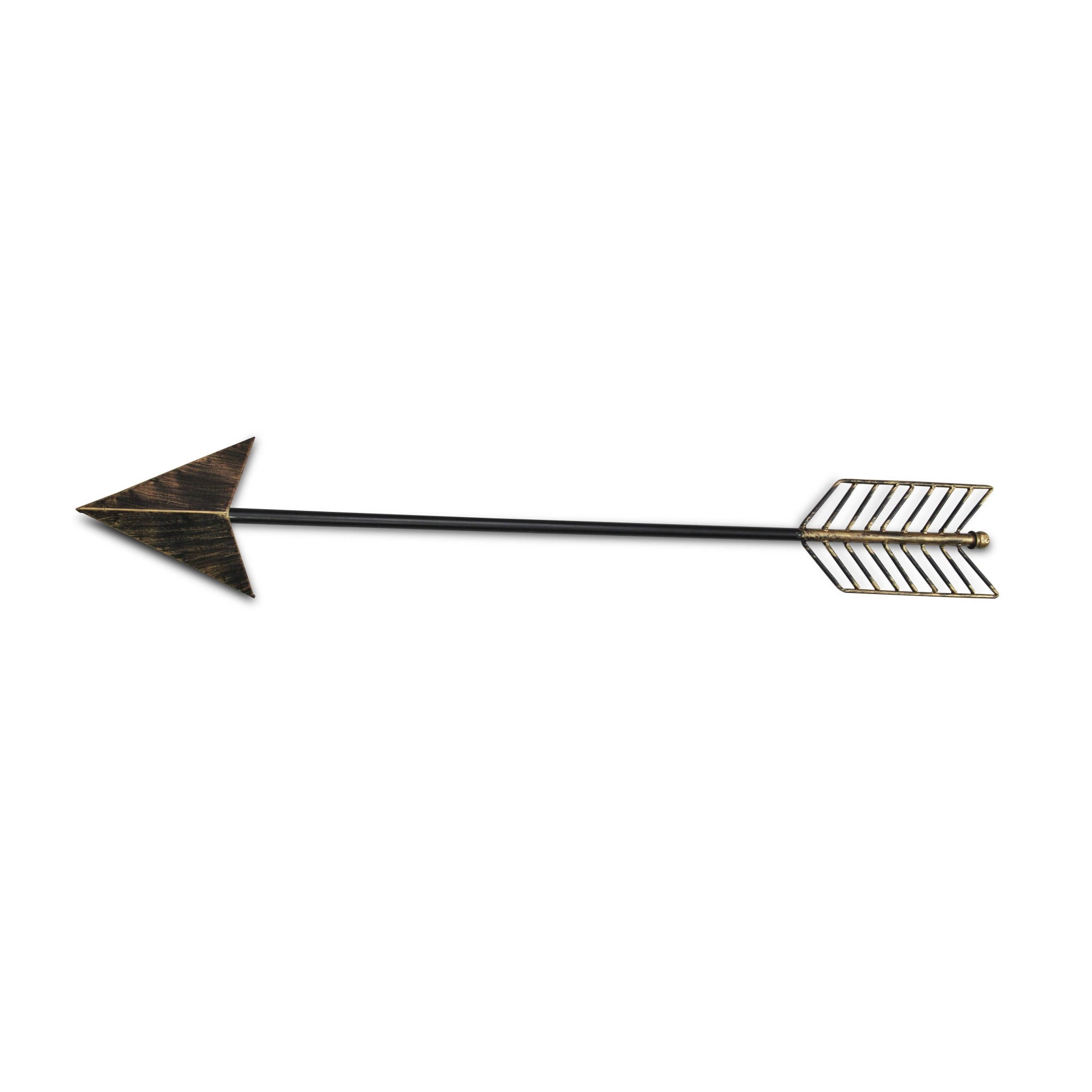 Burnished Dark Brown And Gold Tone Metal Arrow Wall Decor Burnished Dark Brown And Gold Tone Metal Arrow Wall Decor