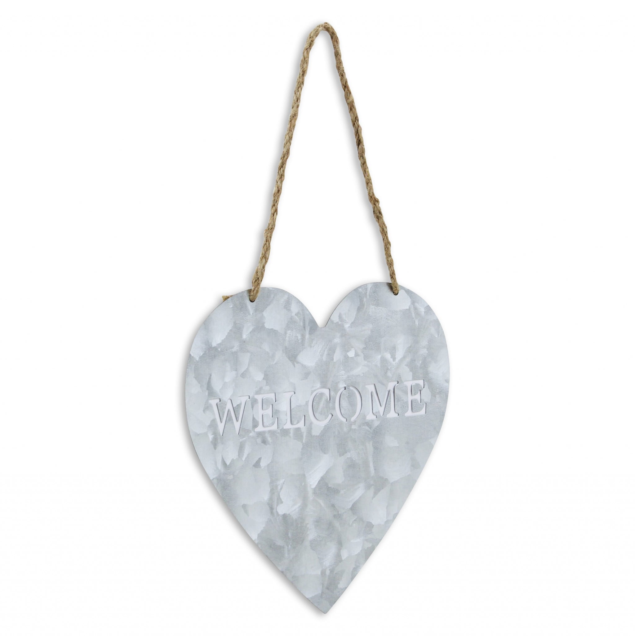 Welcome Gray Galvanized Metal Wall Art Welcome Gray Galvanized Metal Wall Art
