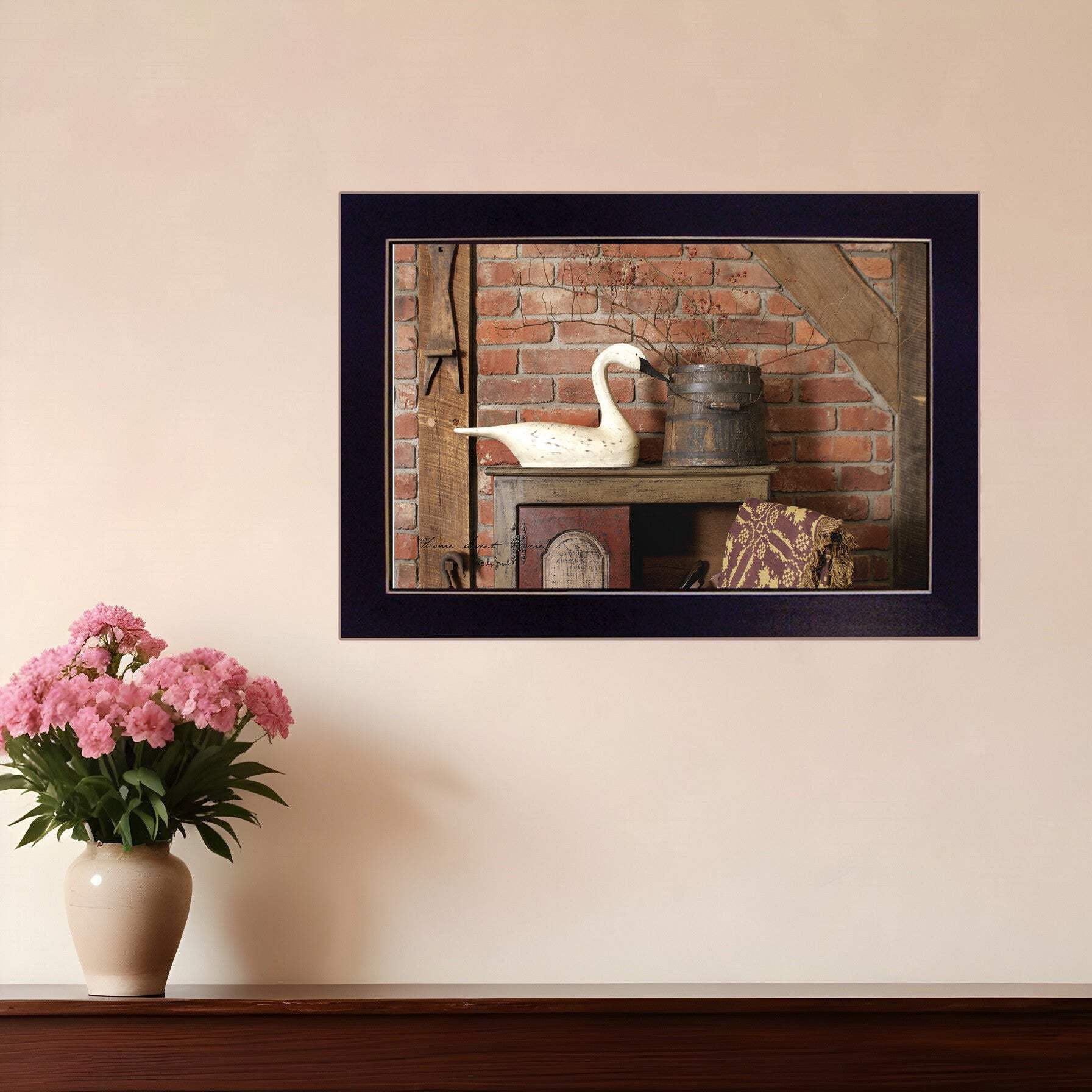 Rustic Black Framed Home Sweet Home Print Wall Art