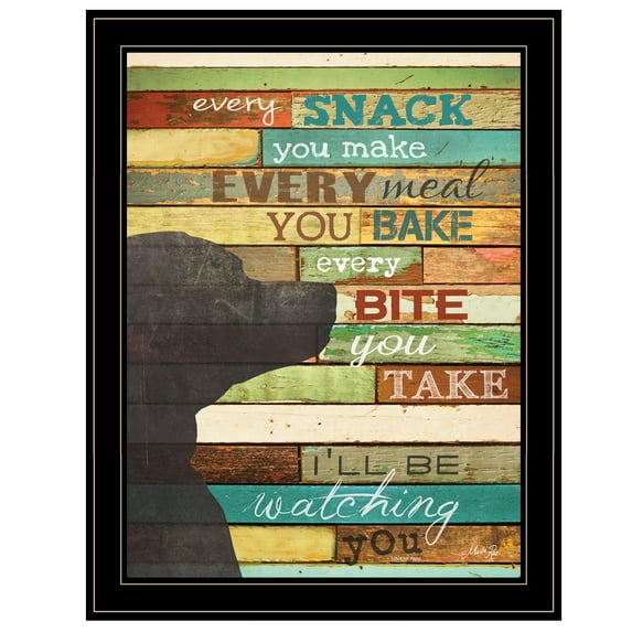 HomeRoots Ill Be Watching You 7 Black Framed Print Wall Art