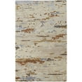 thumbnail image 1 of 2' X 3' Ivory Blue And Brown Wool Abstract Tufted Handmade Stain Resistant Area Rug, 1 of 10