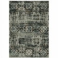 thumbnail image 1 of HomeRoots  Ivory Charcoal Gray Blue Rust Gold & Brown Oriental Power Loom Stain Resistant Rectangle Area Rug, 1 of 1