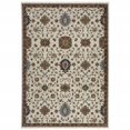 thumbnail image 1 of 2' X 3' Ivory Grey Rust Red Gold And Shades Of Blue Oriental Power Loom Stain Resistant Area Rug With Fringe, 1 of 10