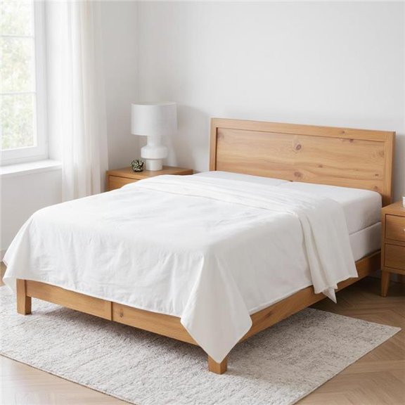 HomeRoots 520761 Ivory Linen King Flat Sheet