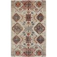thumbnail image 1 of HomeRoots 514649 10 x 13 ft. Ivory Red & Tan Abstract Power Loom Distressed Stain Resistant Rectangle Area Rug, 1 of 1