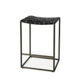 thumbnail image 1 of HomeRoots Kitchen & Dining 393448 Woven Leather Counter Stool, Black, 1 of 5