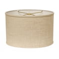 thumbnail image 1 of HomeRoots 470214 16 in. Throwback Oval Linen Lampshade Light Wheat, 1 of 5