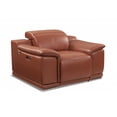 thumbnail image 1 of Mod Camel Brown Italian Leather Recliner Chair, 1 of 3