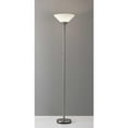 thumbnail image 1 of 73" Silver Torchiere Floor Lamp With White Acrylic Cone Shade, 1 of 2