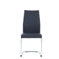 thumbnail image 1 of HomeRoots  Modern Black Dining Chairs with Chrome Metal Base - Set of 4, 1 of 1