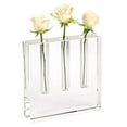 thumbnail image 1 of HomeRoots  Modern Clear Square Block Optical Crystal Vase, 1 of 1