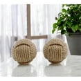 thumbnail image 1 of HomeRoots 568891 Natural Jute Decorative Orb Tabletop Sculpture - Set of 2, 1 of 4