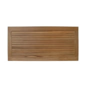 HomeRoots 554941 Natural Teak 39 in. Shower Mat