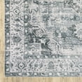 thumbnail image 1 of HomeRoots Navy Blue Ivory And Grey Oriental Printed Stain Resistant Non Skid Area Rug, 1 of 10