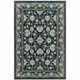 thumbnail image 1 of HomeRoots  Navy Caramel & Ivory Oriental Power Loom Stain Resistant Rectangle Area Rug - 5 x 8 ft., 1 of 1