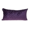 thumbnail image 1 of Purple Quilted Velvet Geo Lumbar Decorative Pillow, 1 of 5
