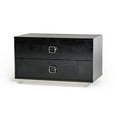 thumbnail image 1 of HomeRoots Office Modern Black Crocodile Nightstand, 1 of 3