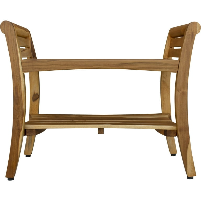 Rectangular Teak Shower Bench in Natural Finish Rectangular Teak Shower Bench in Natural Finish
