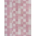 thumbnail image 1 of HomeRoots 516521 92 x 96 in. Knitted Cotton Geometric Throw Pink, 1 of 6