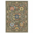 thumbnail image 1 of HomeRoots Pink Orange Rust Green And Oriental Power Loom Stain Resistant Area Rug, 1 of 9