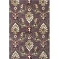 thumbnail image 1 of HomeRoots Polypropylene 2x3 Plum Machine Woven Floral Traditional Indoor Accent Rug, 1 of 4