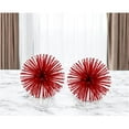 thumbnail image 1 of HomeRoots 568888 Red Iron Decorative Spiky Sphere Tabletop Sculpture - Set of 2, 1 of 1