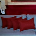 thumbnail image 1 of Set Of Four 12" X 20" Claret Red Polyester Zippered Pillow Cover, 1 of 5