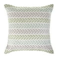 thumbnail image 1 of Set of Four 18" X 18" Green Beach Chevron Cotton Zippered Pillow, 1 of 10