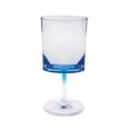 thumbnail image 1 of Set of Four Clear and Blue Acrylic Stemmed All Purpose Wine Glass, 1 of 5