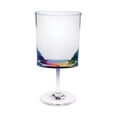 thumbnail image 1 of Set of Four Clear and Rainbow Geometric Acrylic Stemmed All Purpose Wine Glasses, 1 of 9