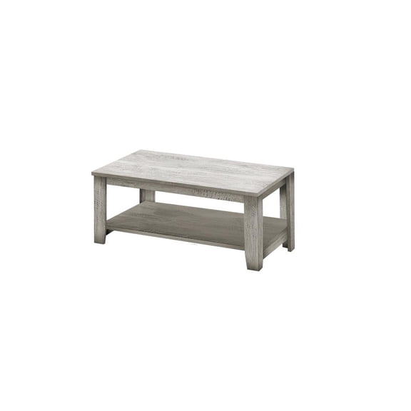 Set Of Three 42 gray Rectangular coffee Table With Three Shelves
