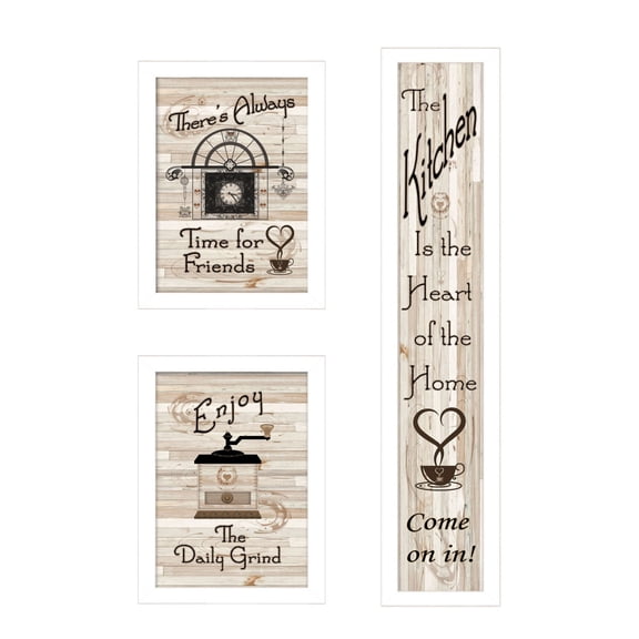HomeRoots 32 x 10 x 1 in. The Kitchen Collection I 3 Black Framed Print Kitchen Wall Art - Set of 3