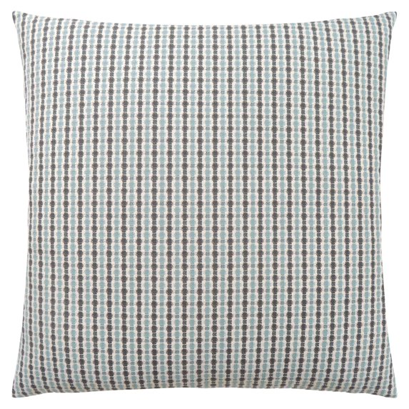 Set Of Two 18" X 18" Blue and Gray Polyester Striped Zippered Pillow