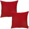 thumbnail image 1 of Set Of Two 26" X 26" Red Polyester Zippered Pillow Cover, 1 of 6