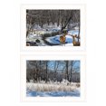 thumbnail image 1 of Set Of Two Great Outdoors Nature Or Winter Forest 2 White Framed Print Wall Art, 1 of 3