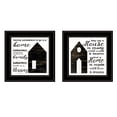 thumbnail image 1 of Set Of Two House Or Blessing Black Framed Print Wall Art, 1 of 3