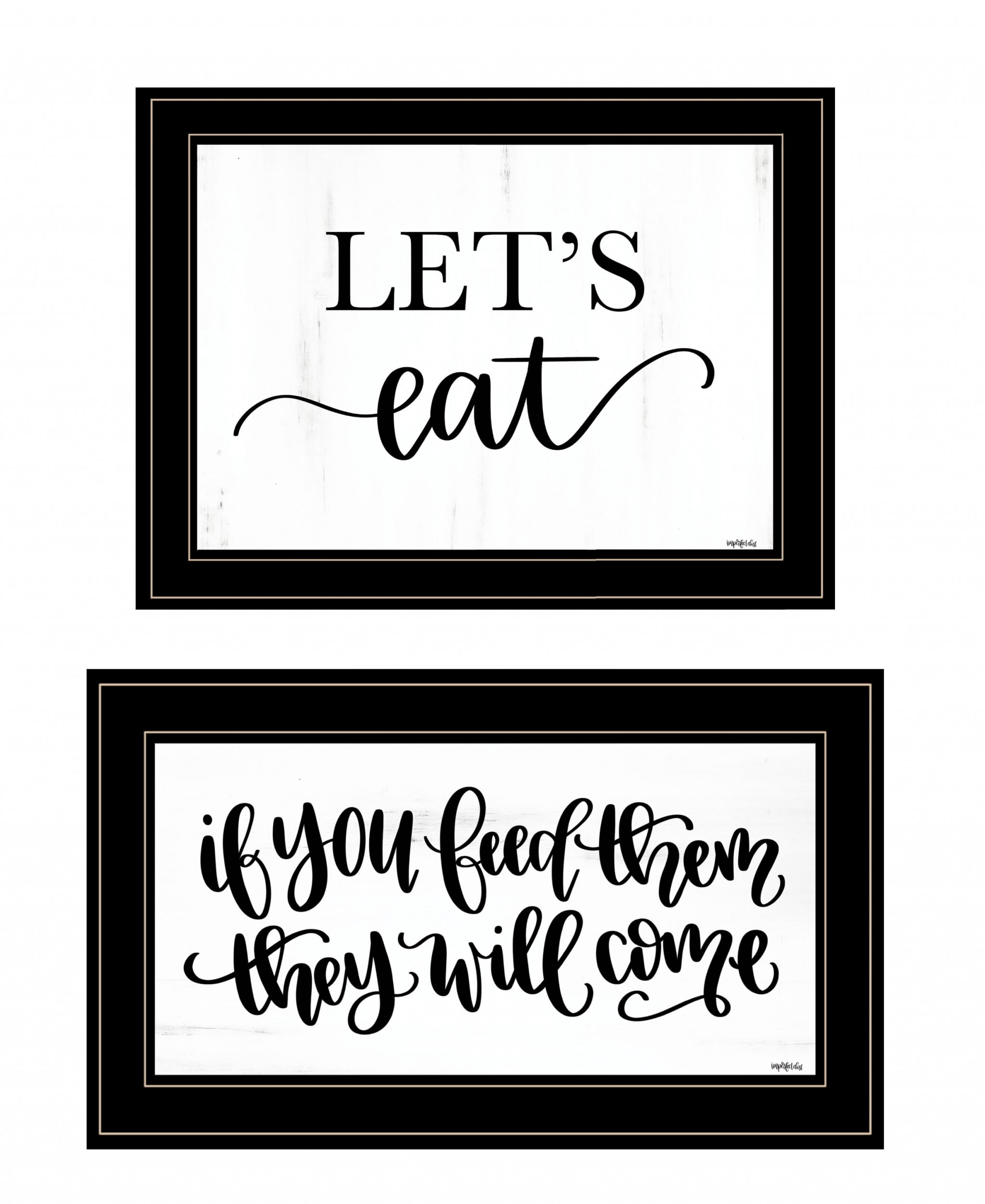 Black and White Framed Motivational Quote Print Set