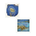 thumbnail image 1 of Set Of Two Perisse Cobalt 2 White Framed Print Wall Art, 1 of 3